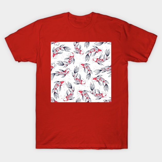 Koi fishes - Japanese carps. T-Shirt by RenattaZare